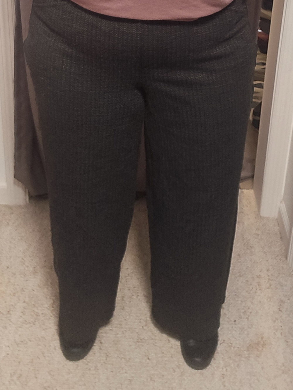 Torrid Women's Dark Gray Pinstripe Dress Pants